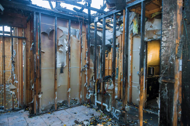 Professional Fire Damage Restoration technician working in Zanesville, OH